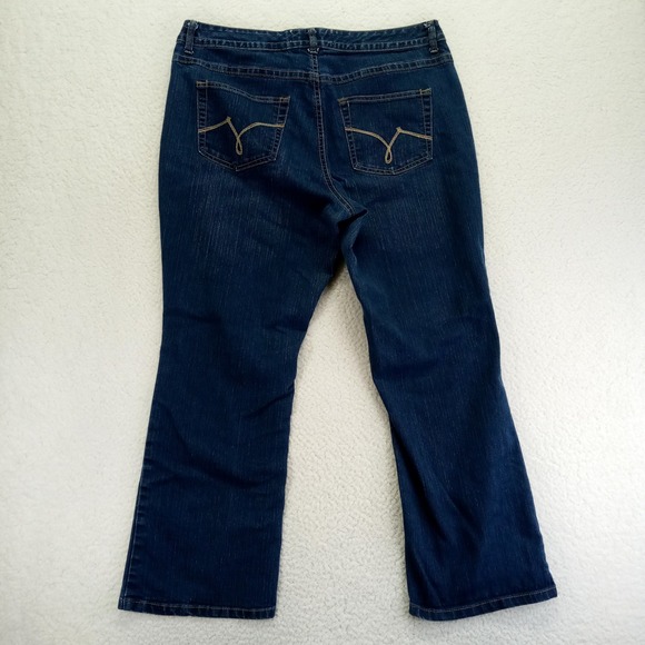 Just My Size Women 18W Average Bootcut Jeans Dark Wash Stretch Denim Indigo - Picture 8 of 9